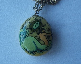 Vintage One of a Kind Astrological Rock Necklace