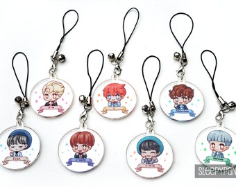 Bangtan Boys (BTS) Clear Acrylic KPOP Cellphone Charm