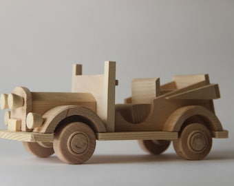 Wooden toy car cabriolet "Nikitka", children toy, eco friendly toy