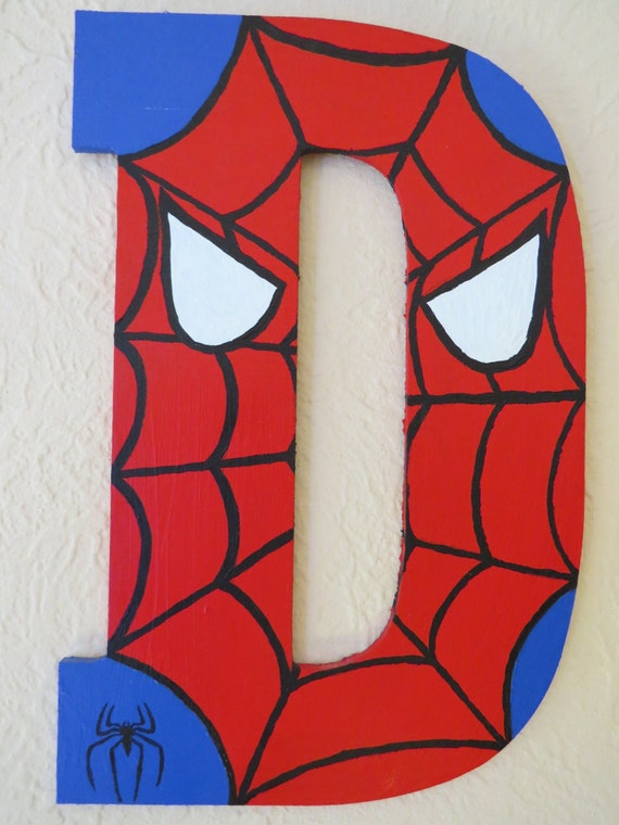 Painted Superhero Letters by QuixoticStudios on Etsy