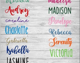 Personalized Name Decal Vinyl Monogram Sticker