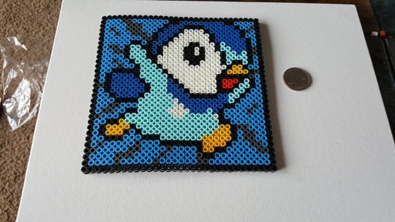 Pokemon Perler Beads Piplup Perler Scene by bnkBeads on Etsy