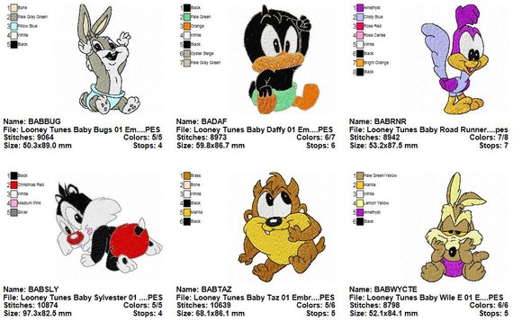 baby looney tunes names characters