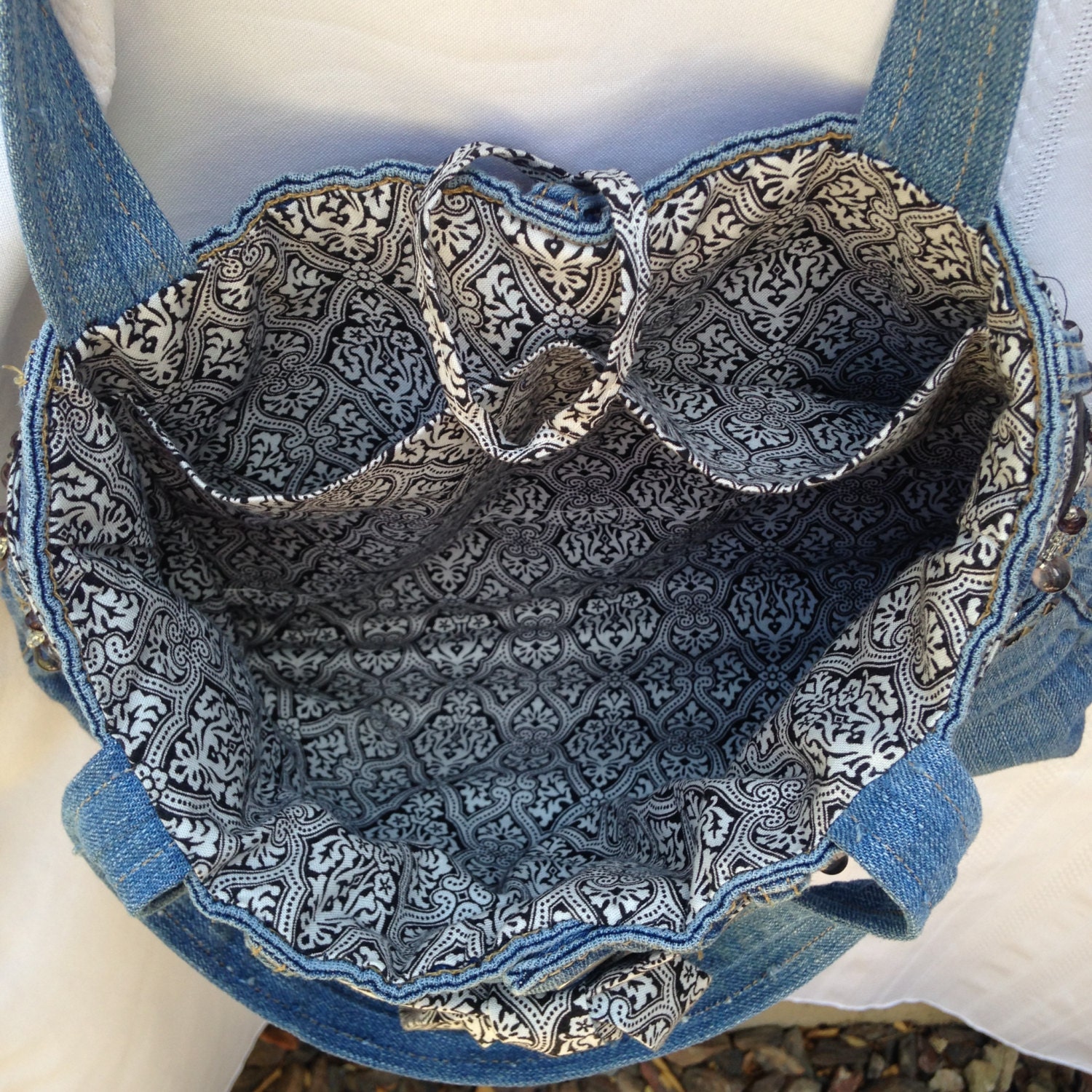 Recycled Denim Jean Purse by on Etsy