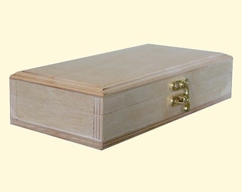 Wood box from birch plywood . 190 х 80 х 40 mm. Decoupage Box.