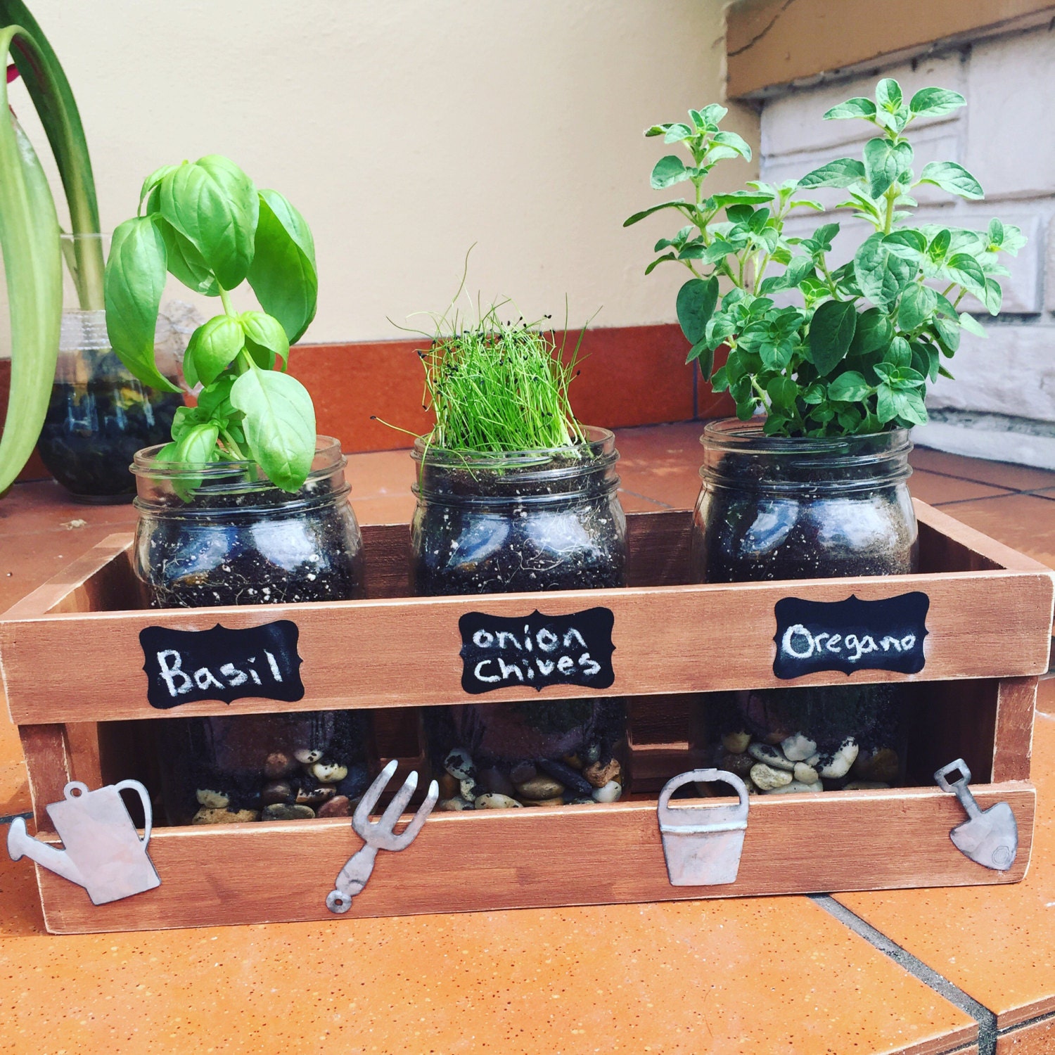 Wooden Crate Herb Garden
