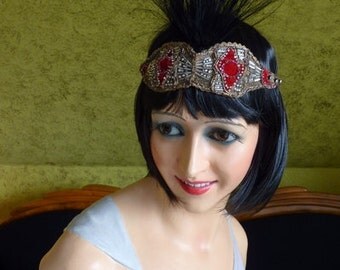 Original (!) Headpiece, Head Dress, Headdress, antique, 1920, 1920s