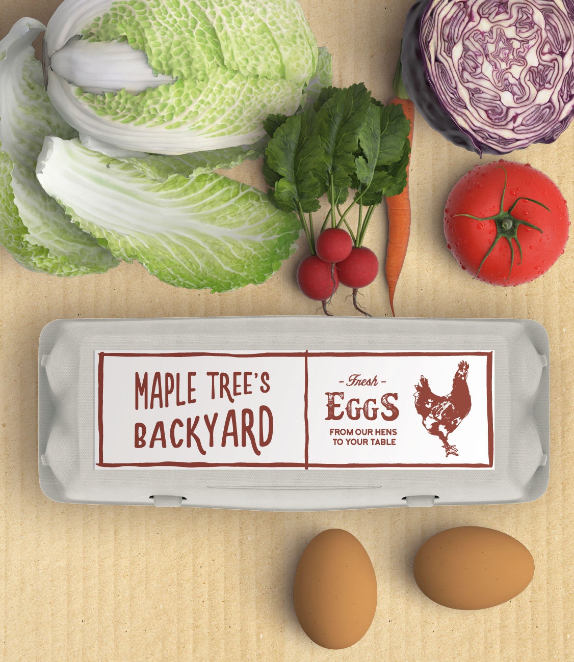 Vintage Egg Carton Label Fresh Eggs Backyard Chickens In Printable 