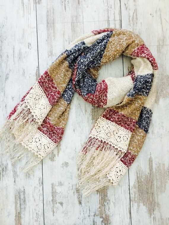 Winter Scarf Blanket Scarf Knitted Scarf Chunky Scarf Fall