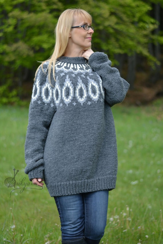 Items similar to READY handmade sweater Icelandic sweater wool sweater ...