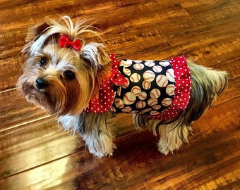 Baseball Shirt Custom Dog Dress XXS - Medium