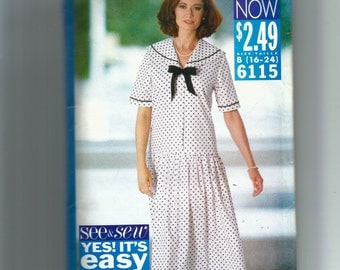 Butterick Misses' Dress Pattern 6115