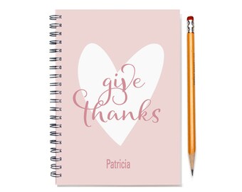 Personalized Gratitude Journal, Mindfullnes Diary, Thanks Notebook, Mother's Day, Blessings Diary, Grateful Journal, Thankfulness Book
