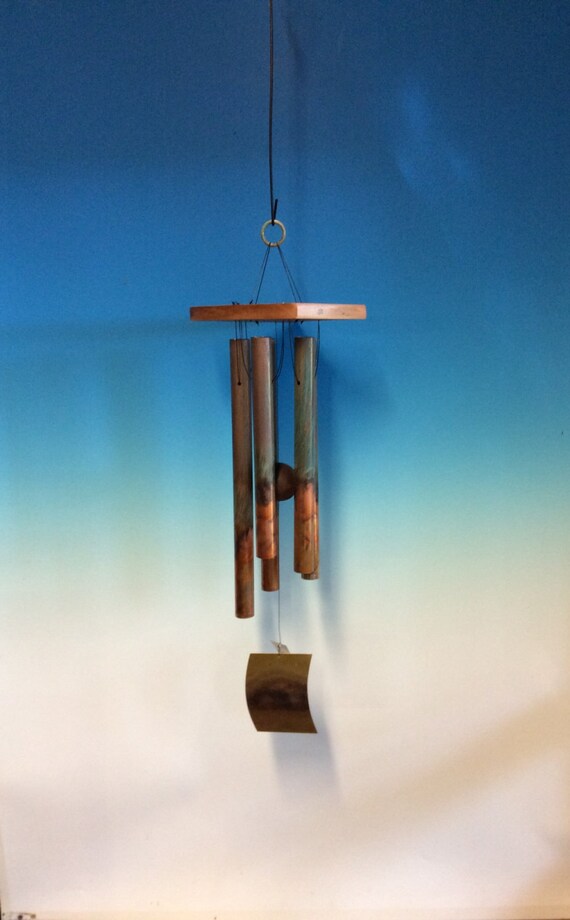 Items similar to Wind chime Five 1 inch Oxidized and Flame Treated