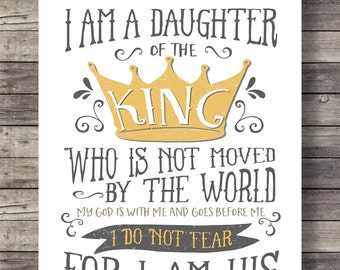 I am a daughter of the king | Etsy