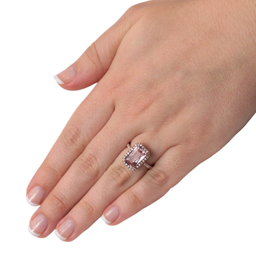 elongated radiant cut diamond ring