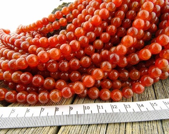 Fire Agate Beads, Red Fire Agate, 8mm Fire Agate Beads, Cracked Agate, Red Beads, Orange Beads, Red Cracked Agate, 8mm Red Beads, 8 mm Beads
