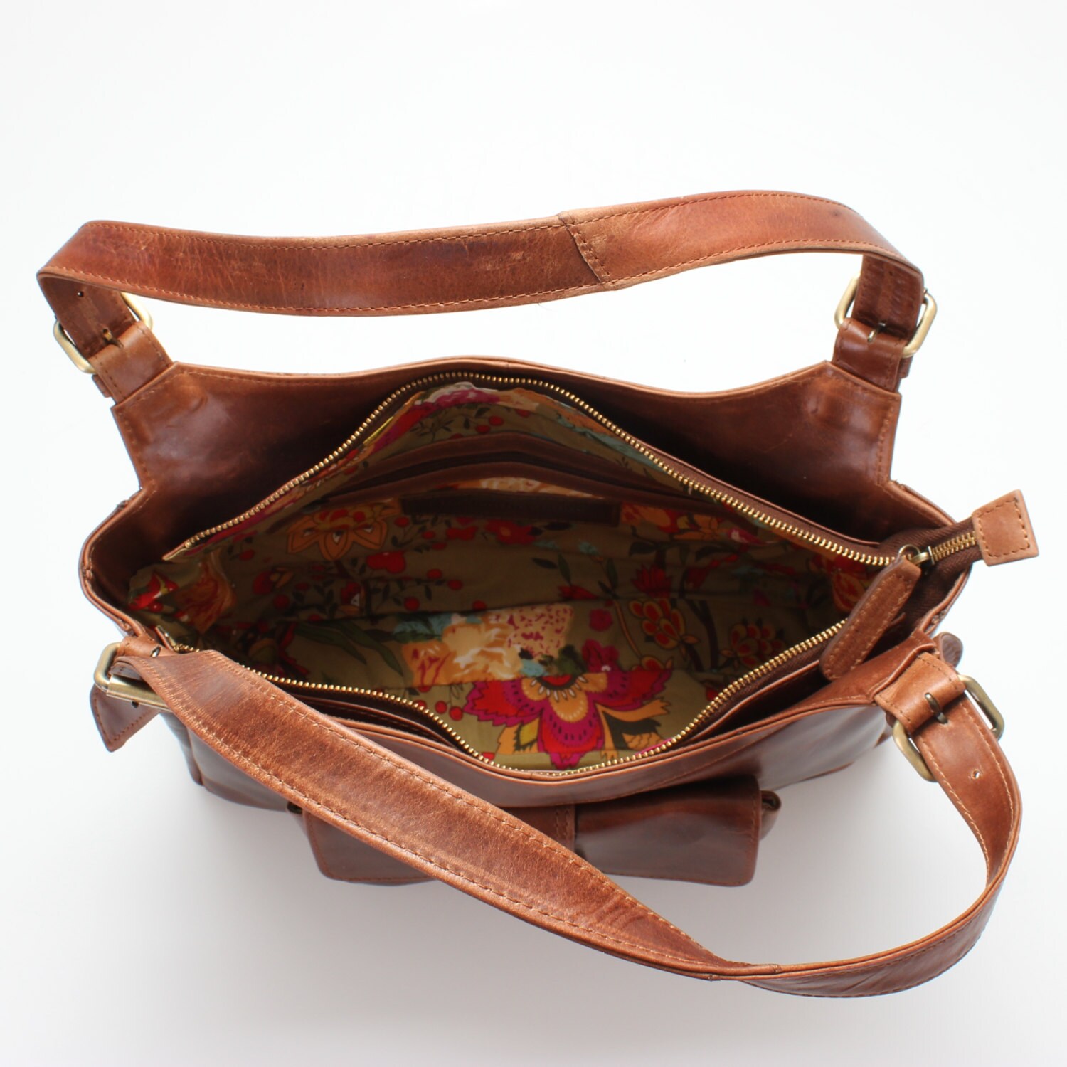 Leather Handbag Purse in Vintage Brown by TheLeatherStore on Etsy