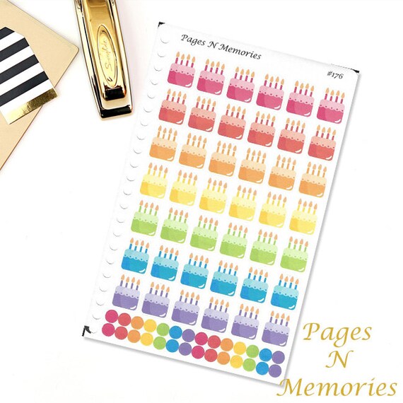 cakes planner stickers svg file