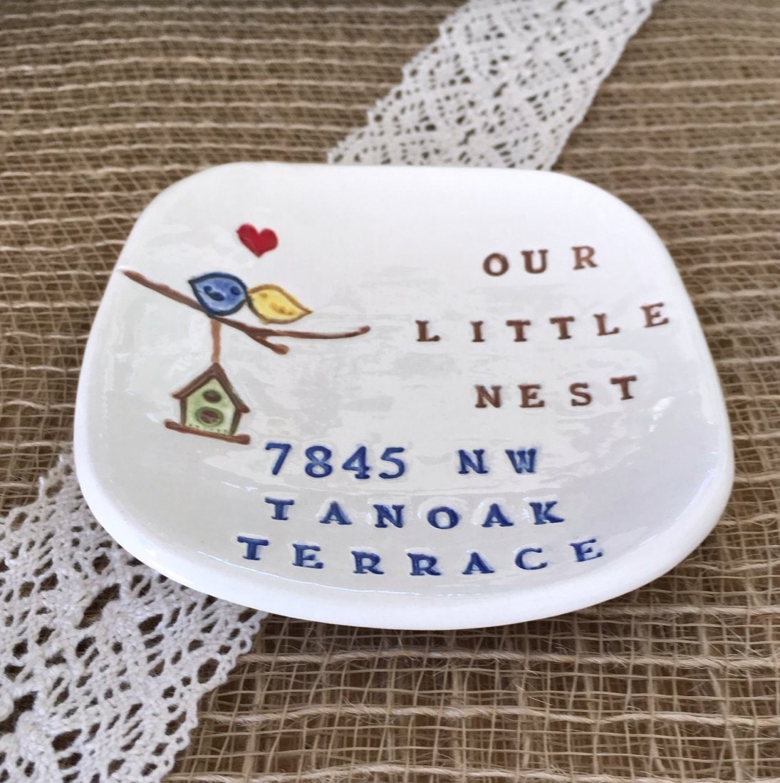 Personalized Housewarming Gift Dish Unique Gift for New