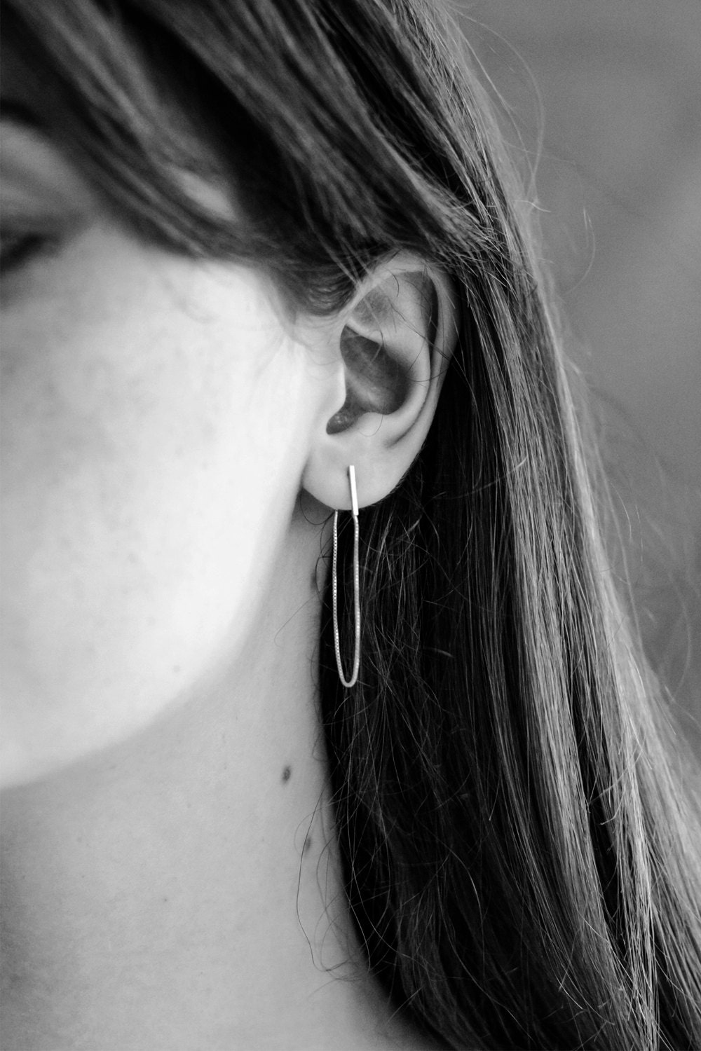 Gold chain stud earrings minimalist gold earrings everyday