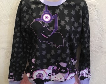 Spooky Crane Machine Sweater, Pastel Goth Sweater, Skeleton Sweater, Sweater, Kawaii Sweater, Pastel Sweater