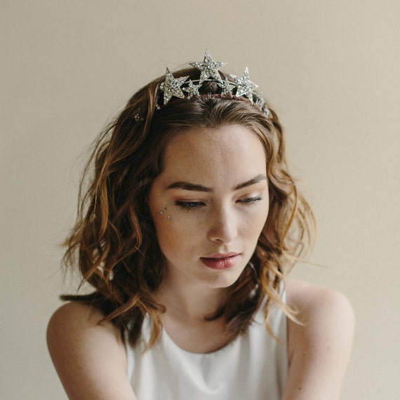 Star tiara bridal crown hair accessory Stargazer Style