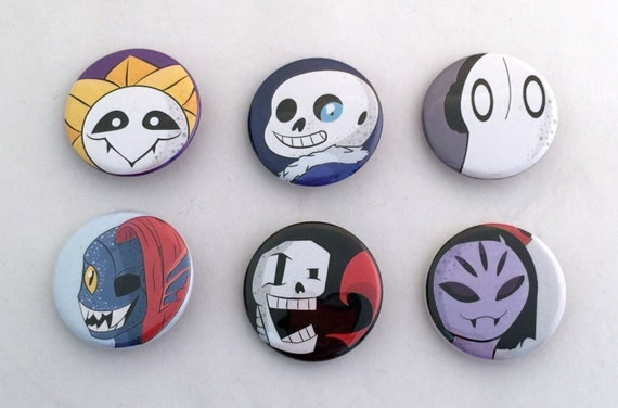 Undertale Buttons by KrispyWafflesCorner on Etsy