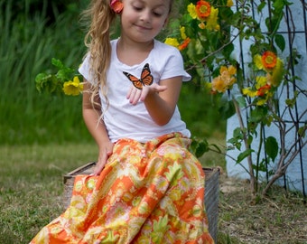 Girl's Maxi skirt - Little girls maxi skirt - Maxi skirt -Toddler Maxi skirt - Girls long skirt - Spring skirt - Summer - Bohemian skirt