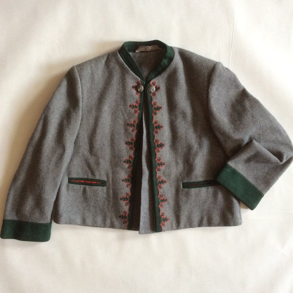 Items similar to Sport Buco Wien traditional wool jacket, gray with ...