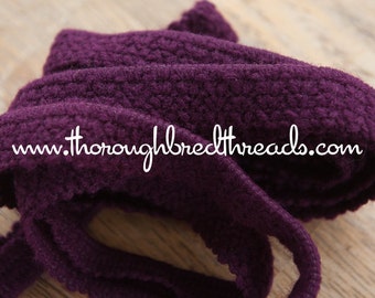 Plum Edging - 3 yards Vintage Trim New Old Stock 60s 70s Fringe