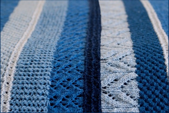 Ocean Currents Blanket - Knitting Pattern - Twin, Queen ...