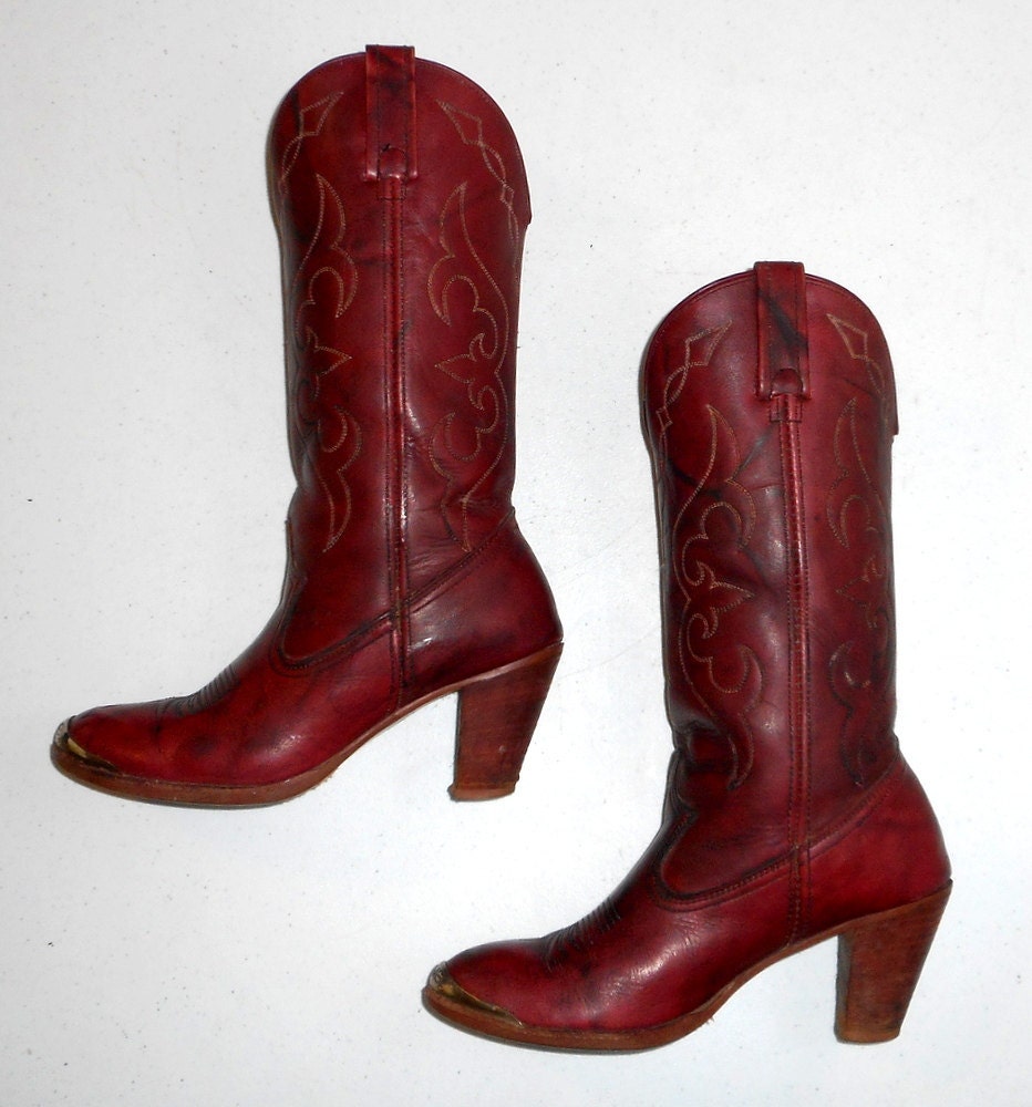 red cowboy booties for women