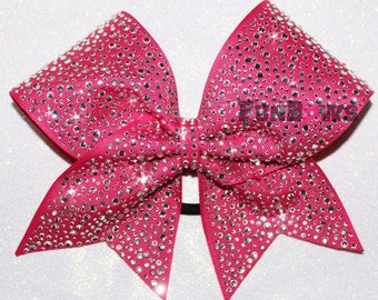 Gorgeous Red and Clear Rhinestone Allstar Cheer Bow by FunBows