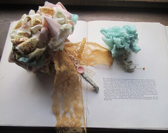 Vintage Fabric Flowers * Handmade Bridal & Celebration Bouquets * Vintage Textile Bouquets