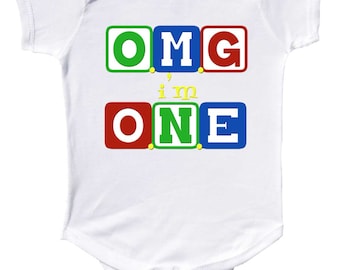 1st Birthday One Piece by Mumsy Goose One Birthday Shirt Boy or Girls 1st Birthday One Year Old
