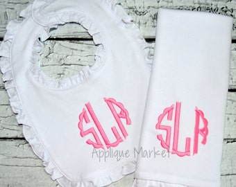 Machine Embroidery Design Embroidery Scallop Circle Satin Monogram Font INSTANT DOWNLOAD