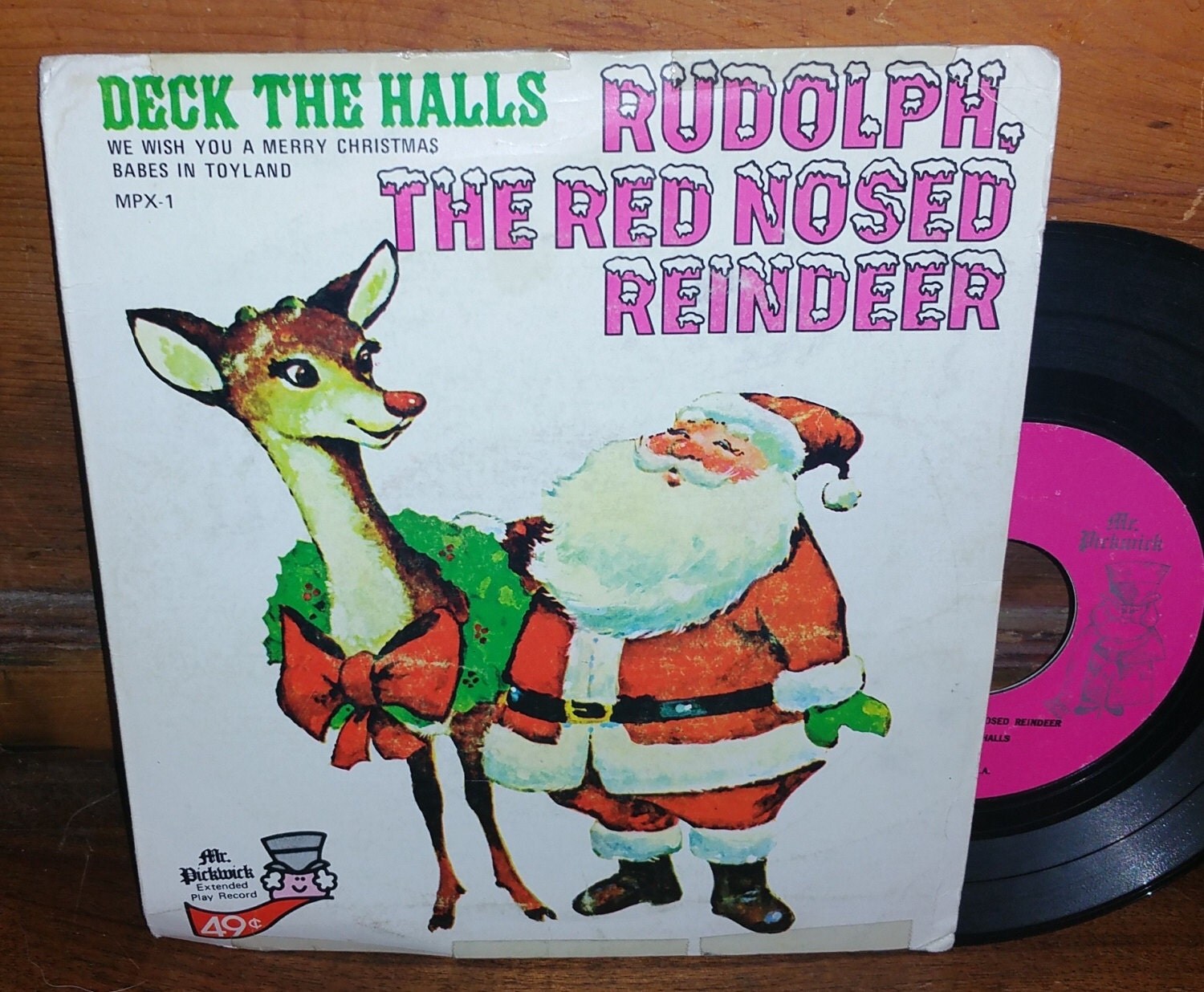 Rudolph The Red Nosed Reindeer Vintage Vinyl by EclecticRetroLand