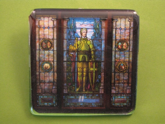 window on decoupage glass Glass Glass Window Tiffany Stained Decoupage Square Knight