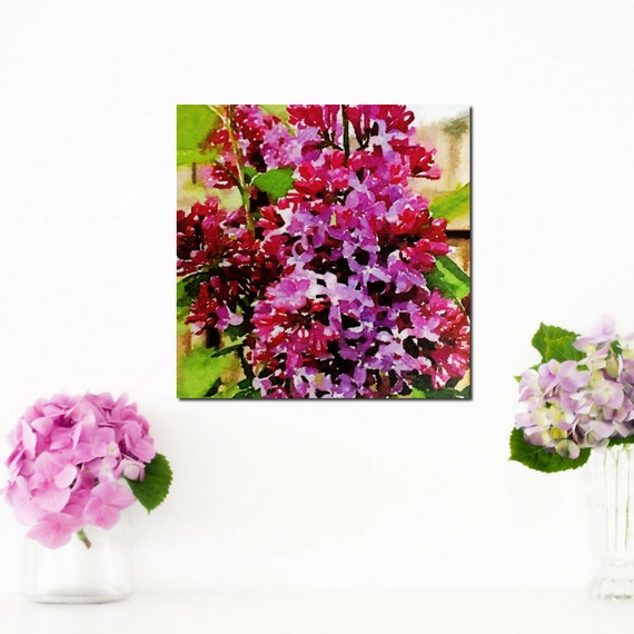 Lilac Flower Picture Purple Wall Art by HappenstanceByChance