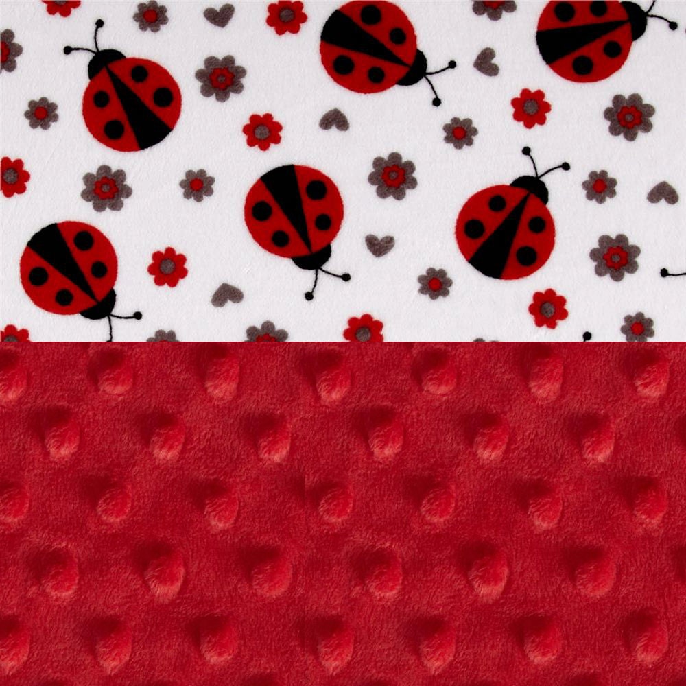 Personalized Baby Blanket Girl Red Ladybug by Sewingdreamsnotions