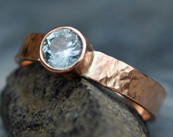 Montana Sapphire in Recycled 18k White, Rose, or Yellow Gold Ring- Custom Made
