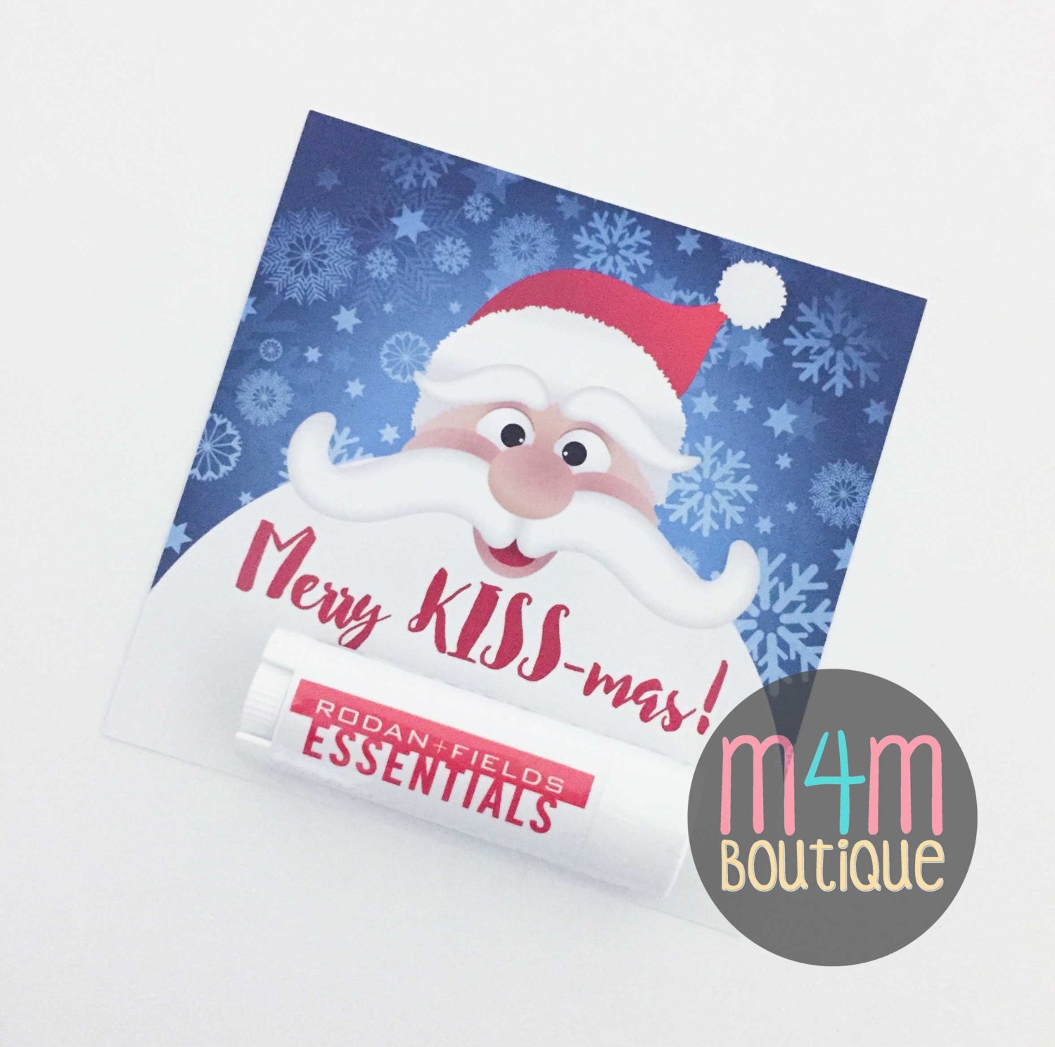 Merry KISSmas PRINTABLE Lip Balm gift tag for teachers