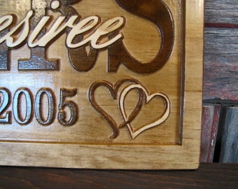 Personalized Wedding Gift personalized Family Name Signs 3D Wood Sign Lovejoystore Established Anniversary heart name sign Christmas Gift