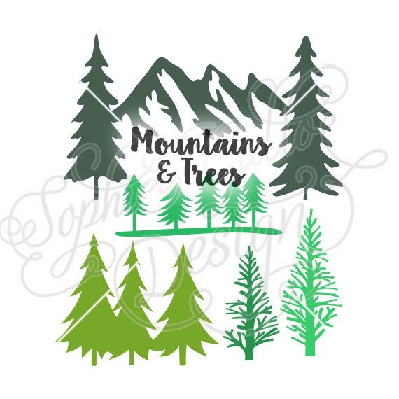 Free Free Mountain Range With Trees Svg 225 SVG PNG EPS DXF File