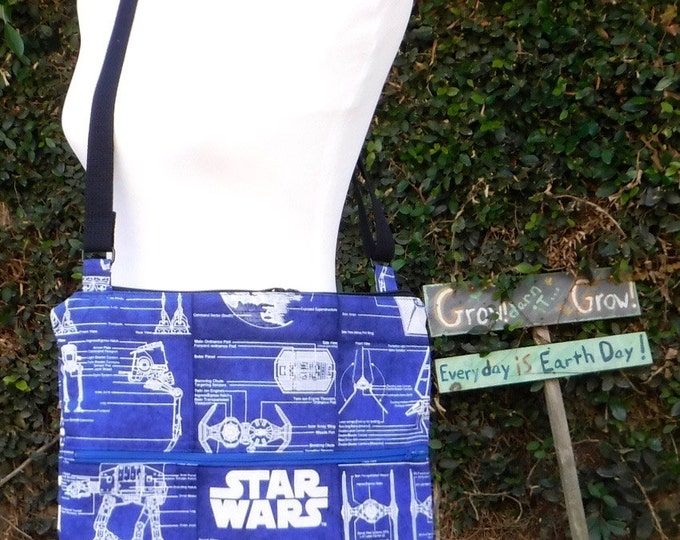 Star Wars Blue Prints:Backpack or zipper topped tote