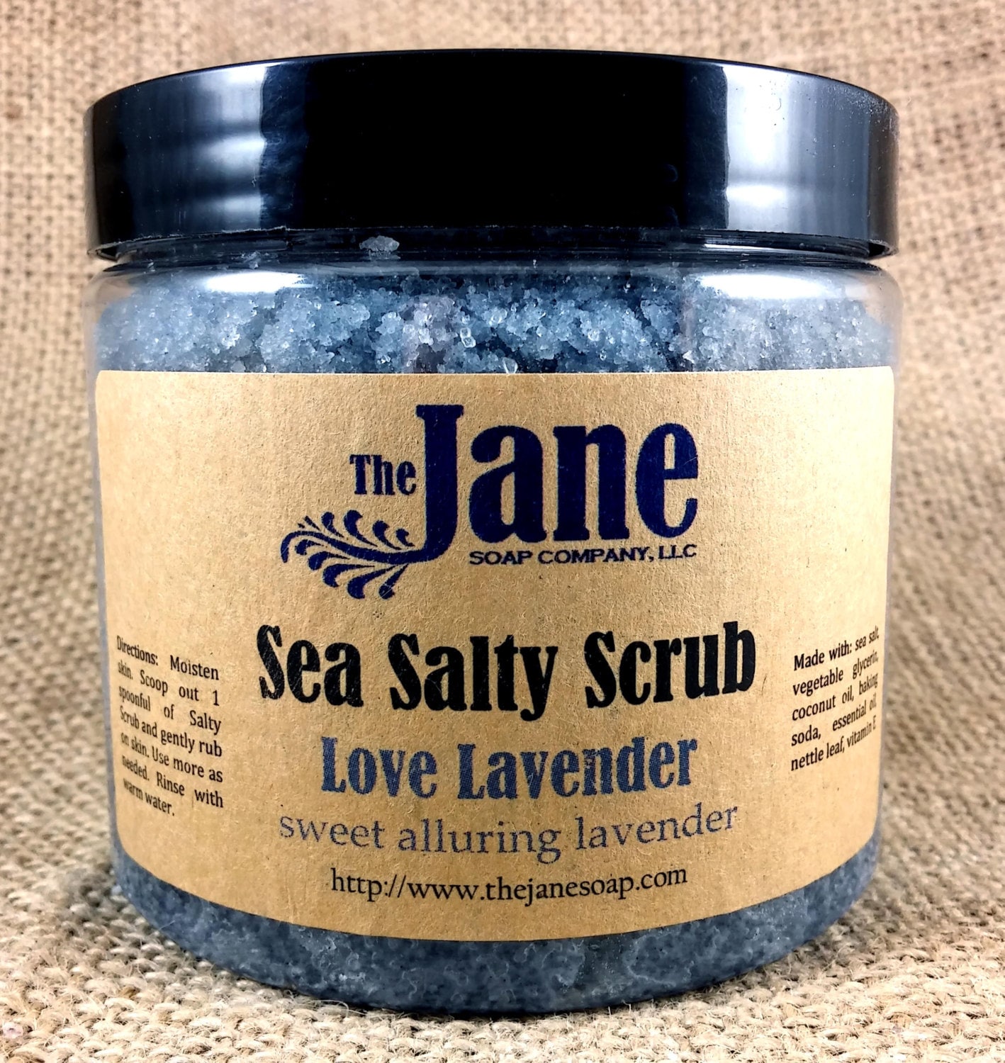 Lavender Sea Salt Body Scrub Essential Oil Vegan Friendly 8607