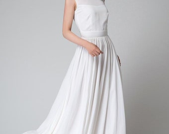 White Chiffon Dress