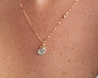 Beach Jewelry, Starfish Necklace, Starfish, Summer Necklace, Spring Necklace, 14K Gold Necklace, Gold Jewelry, Delicate Gold Necklace, Gold