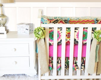 Boho Mermaids Ruffled Crib Skirt main image 1